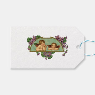 Two Angels Vintage Painting Gift Tags