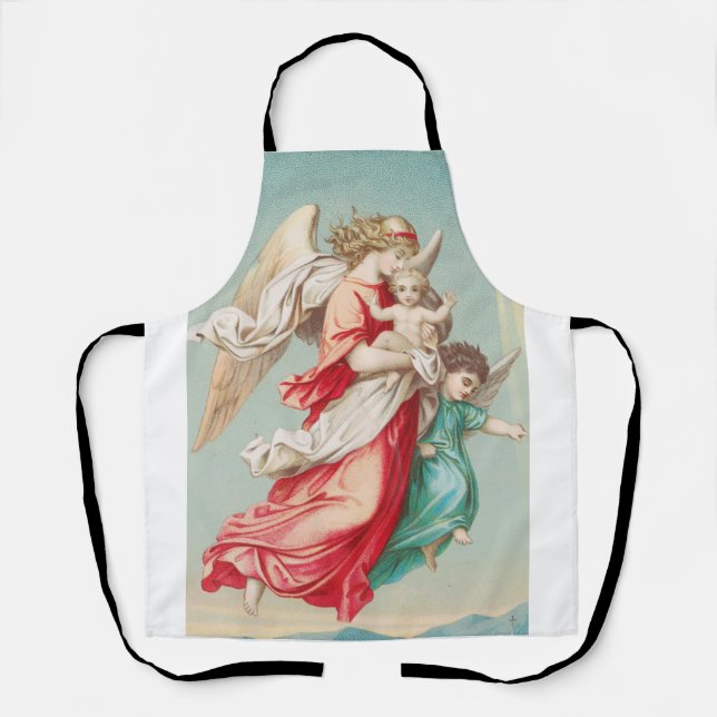 Two angels wear a small child apron (Front)