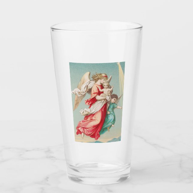 Two angels wear a small child glass (Front)