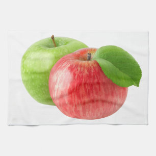 Two apples tea towel
