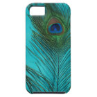 Two Aqua Peacock Feathers