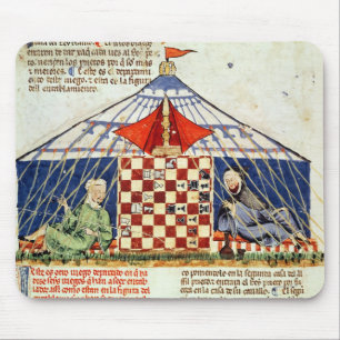 Two arabs playing chess in a tent mouse pad
