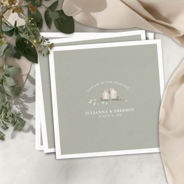 Two Are Better Than One  Napkin (Christian Wedding Napkins)