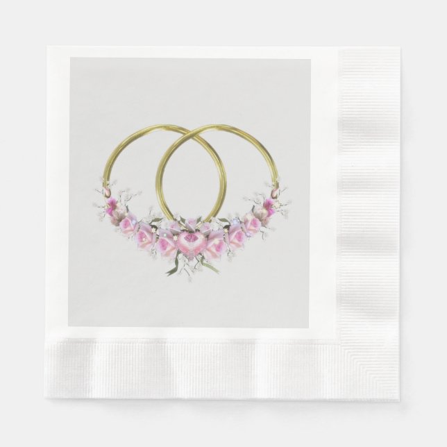 Two as One Round Dinner Paper  Napkin (Front)