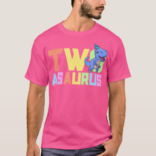 Two-Asaurus 2 Years Old Dinosaur Birthday Party 2N T-Shirt
