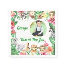 Two at The Zoo Jungle Safari Photo Birthday 