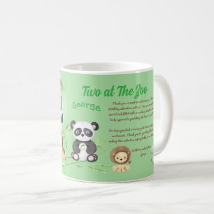 Two at The Zoo Kids Birthday Instagram Barcode Coffee Mug