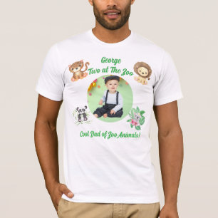 Two at the Zoo Safari Jungle Animals Birthday Dad T-Shirt