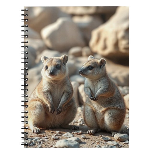 Two Aussie Rottnest IsLand Quokkas,  Notebook (Front)