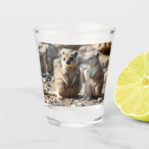 Two Aussie Rottnest IsLand Quokkas,  Shot Glass