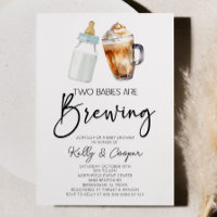 Two Babies Are Brewing Bottle Coffee Baby Shower