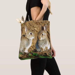 Two Baby Bunnies Tote Bag
