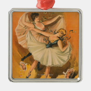Two Ballerinas Theatrical Poster Metal Ornament
