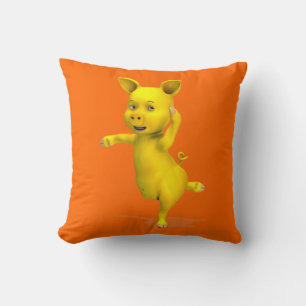 Two Ballet Pigs Cushion