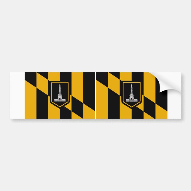 TWO Baltimore Flag Bumper Sticker (Front)