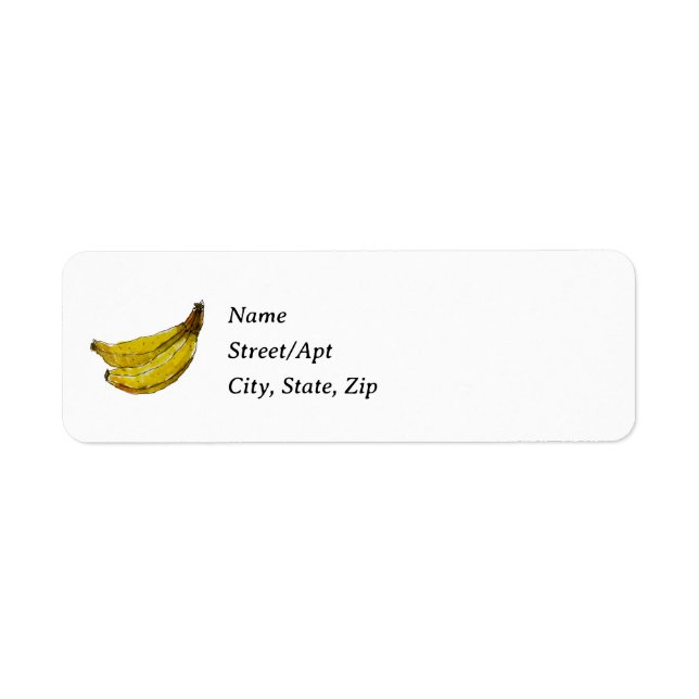 Two Bananas Drawing Add Your Own Address Labels (Front)