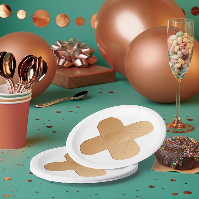 Two Bandaids Paper Plate (Creator Uploaded)