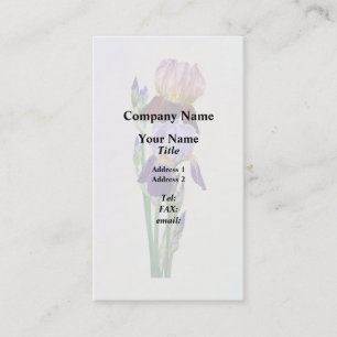 Two Bearded Irises One Maroon One Purple Business Card