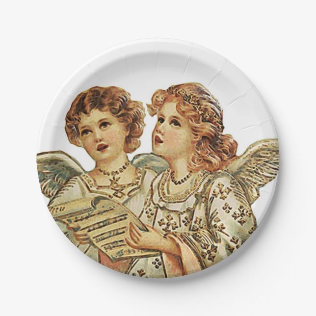 Two Beauthful Angels Paper Plate (Front)
