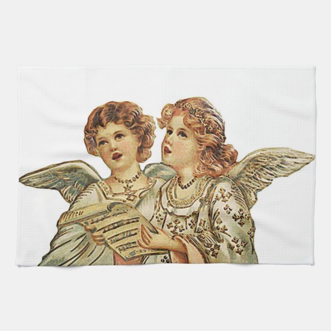 Two Beauthful Angels Tea Towel (Horizontal)