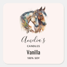 Two Beautiful Horses Western - Candle Business