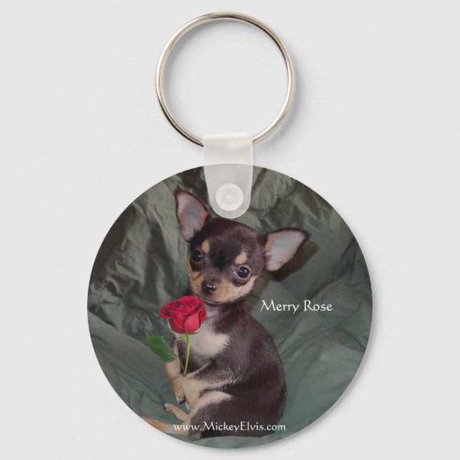 Two Beautiful Roses Key Ring (Front)