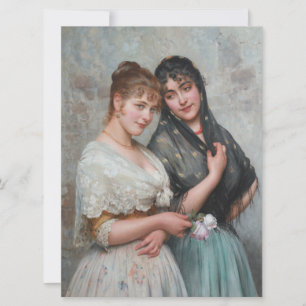 Two Beautiful Women From Venice, Italy Card