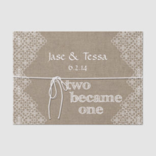Two Became One Wedding Tissue Paper