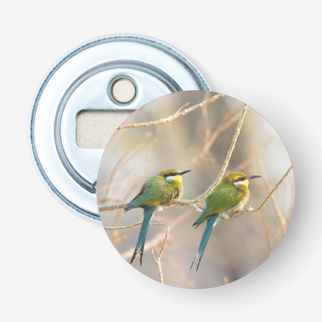 Two Bee-eaters Bottle Opener (Front)