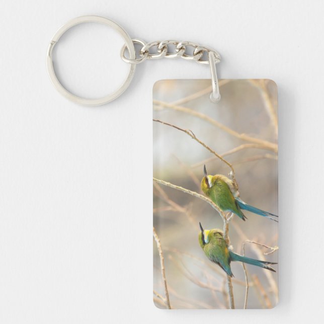 Two Bee-eaters Key Ring (Front)