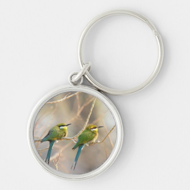 Two Bee-eaters Key Ring (Front)