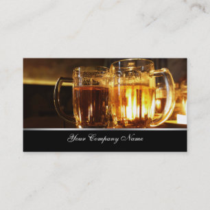 Two Beers  - Elegant Business Cards for bars