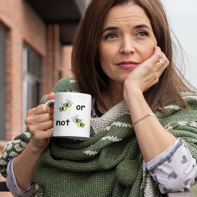 Two Bees or Not Two Bees Cartoon Coffee Mug (Two Bees or Not Two Bees Coffee Mug)