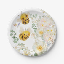 Two Bees Paper Plates