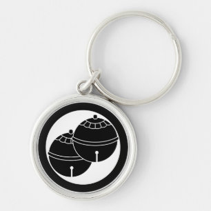 Two bells in a circle key ring