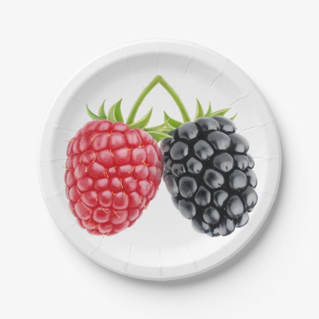 Two berries paper plate (Front)