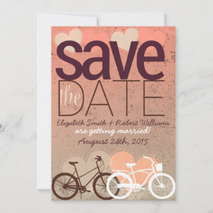 Two Bicycles Cute Love Save the Date