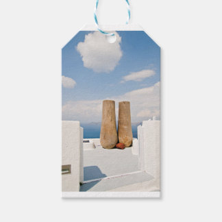 Two big pots on Santorini island Gift Tags
