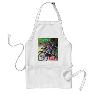 Two Bikes in a Rack Adult Apron