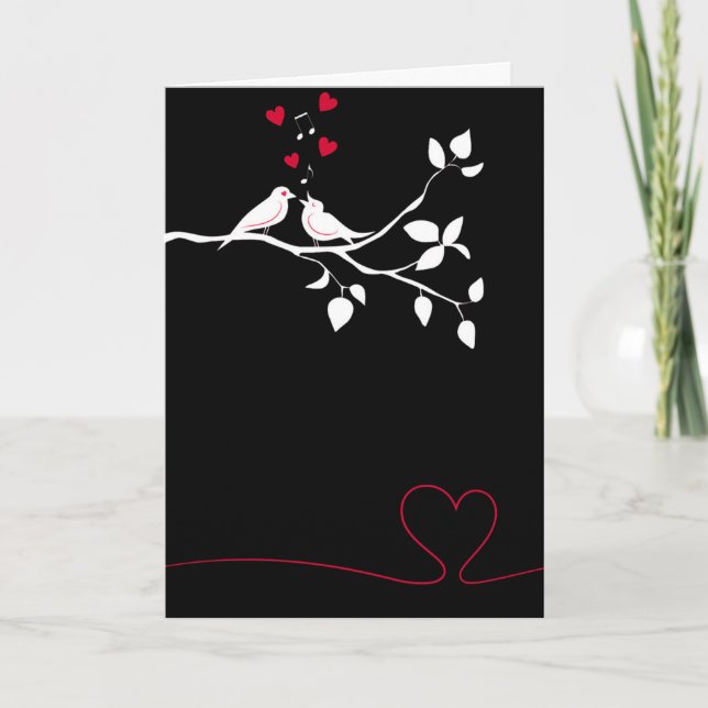 two bird in love holiday card (Front)