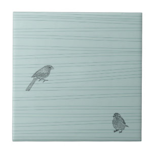 Two birds ceramic tile