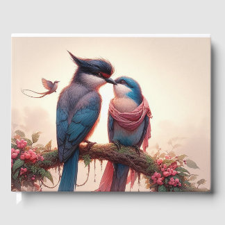 Two birds Flat Thank You Card Guest Book
