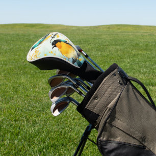 Two Birds Sitting on Tree Branch Golf Head Cover