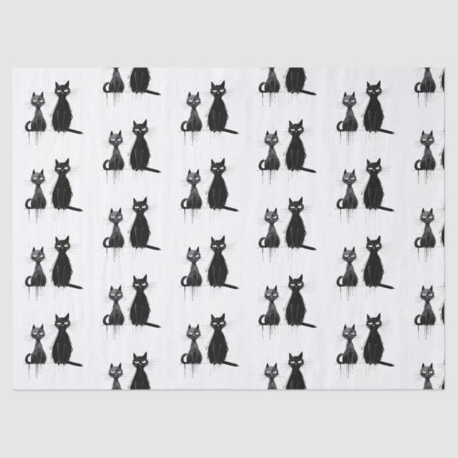 Two Black Cats Tissue Paper