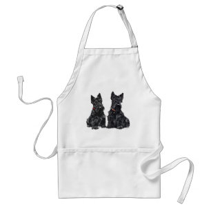 Two Black Scottish Terriers Standard Apron