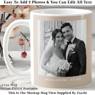 Two Black & White Photos Modern Minimalist Coffee Mug