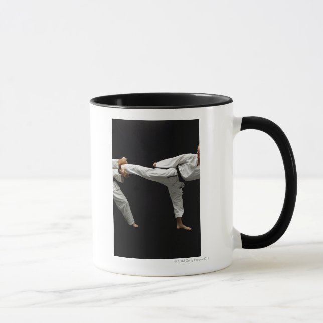 Two Blackbelts Sparring 2 Mug (Right)