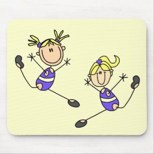 Two Blonde Girl Gymnast Tshirts and Gifts Mouse Pad