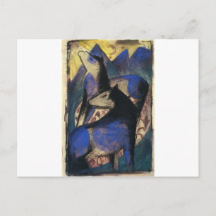 Two Blue Horses by Franz Marc Postcard