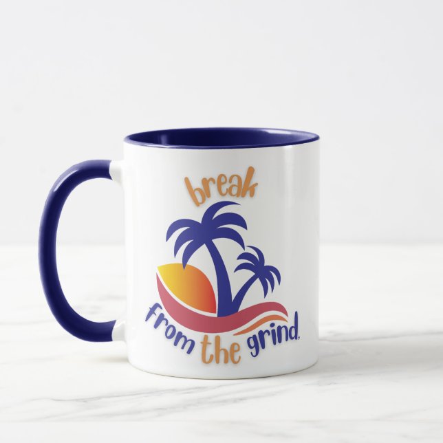 Two Blue Palms Coffee Mug (Left)